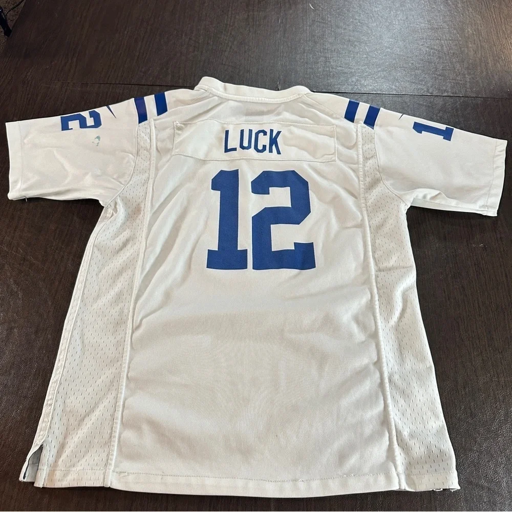 Nike Indianapolis Colts Andrew Luck Jersey Youth L (14-16) White #12 NFL